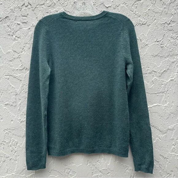 Cashmere Sweater Womens Size XS Green Crew Neck Soft Casual - Picture 2 of 3